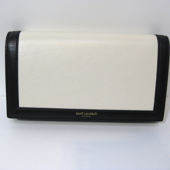 SAINT LAURENT PARIS NWT Black & Bone Large Wallet - Picture 2 of 8